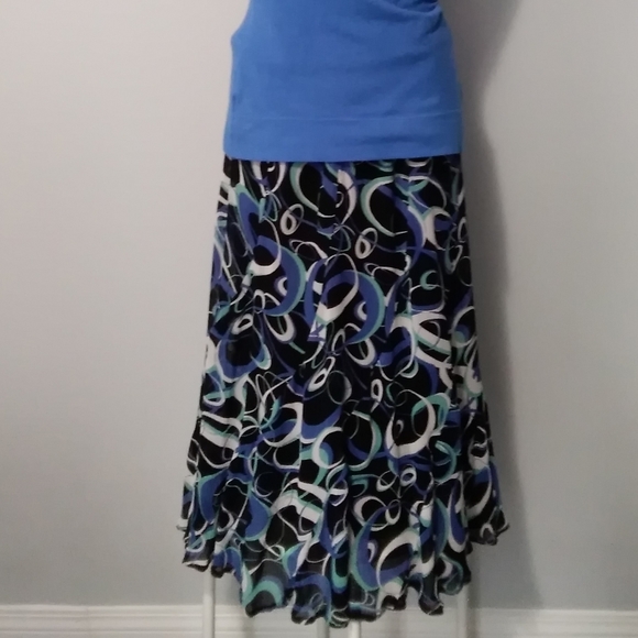 Flowy Bias Cut Y2K Chiffon Skirt - Picture 4 of 10